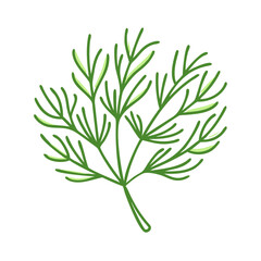 dill vector icon, vegetables vector illustration - simple illustration of dill perfect for logos, and vegetables-themed designs.