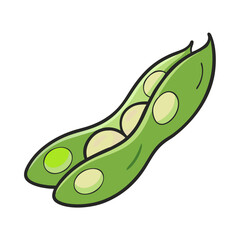 edamame vector icon, vegetables vector illustration - simple illustration of edamame perfect for logos, and vegetables-themed designs.