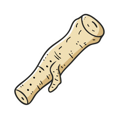 horseradish root vector icon, vegetables vector illustration - simple illustration of horseradish root perfect for logos, and vegetables-themed designs.