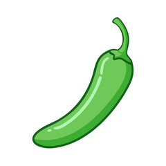 jalape o pepper vector icon, vegetables vector illustration - simple illustration of jalape o pepper perfect for logos, and vegetables-themed designs.