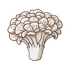maitake mushroom vector icon, vegetables vector illustration - simple illustration of maitake mushroom perfect for logos, and vegetables-themed designs.