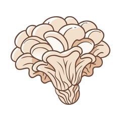 maitake mushroom vector icon, vegetables vector illustration - simple illustration of maitake mushroom perfect for logos, and vegetables-themed designs.