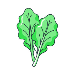 mustard greens vector icon, vegetables vector illustration - simple illustration of mustard greens perfect for logos, and vegetables-themed designs.