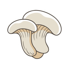 oyster mushroom vector icon, vegetables vector illustration - simple illustration of oyster mushroom perfect for logos, and vegetables-themed designs.