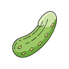 pickled cucumber vector icon, vegetables vector illustration - simple illustration of pickled cucumber perfect for logos, and vegetables-themed designs.