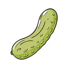 pickled cucumber vector icon, vegetables vector illustration - simple illustration of pickled cucumber perfect for logos, and vegetables-themed designs.