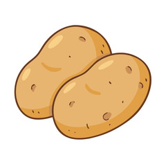 potato vector icon, vegetables vector illustration - simple illustration of potato perfect for logos, and vegetables-themed designs.