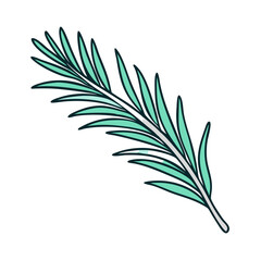 rosemary sprig vector icon, vegetables vector illustration - simple illustration of rosemary sprig perfect for logos, and vegetables-themed designs.