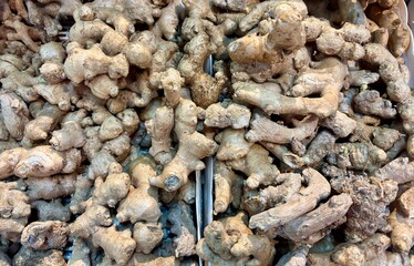 ginger (Zingiber Officinale Var Rubrum Rhizoma) sold at supermarket, and can be use as a...