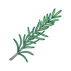 rosemary sprig vector icon, vegetables vector illustration - simple illustration of rosemary sprig perfect for logos, and vegetables-themed designs.