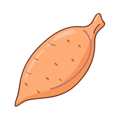 sweet potato vector icon, vegetables vector illustration - simple illustration of sweet potato perfect for logos, and vegetables-themed designs.