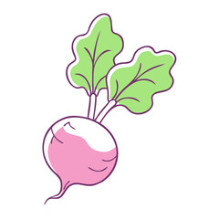 turnip vector icon, vegetables vector illustration - simple illustration of turnip perfect for logos, and vegetables-themed designs.