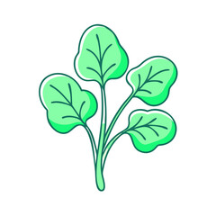 watercress vector icon, vegetables vector illustration - simple illustration of watercress perfect for logos, and vegetables-themed designs.