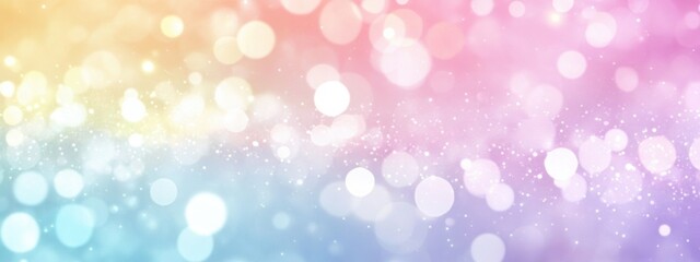 Obraz premium Pastel rainbow gradient background with shimmer creates an enchanting atmosphere for design projects and digital marketing materials