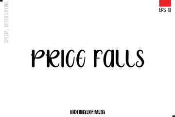 Typography Lettering Special Offer Design For Advertising Price Falls.