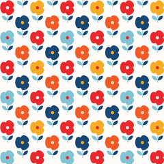 Seamless floral pattern design background illustration