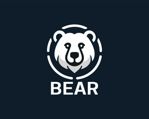 Bear logo vector design icon illustration. 