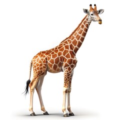 Obraz premium giraffe on white background