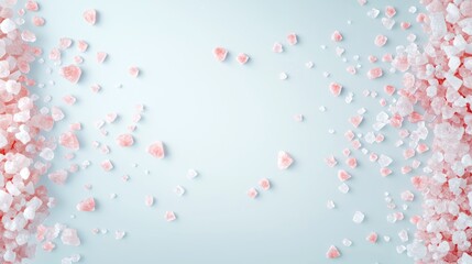 Obraz premium Pink Himalayan salt crystals, known for their detoxifying and therapeutic properties.