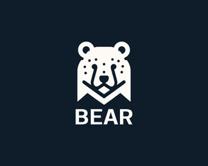 Bear logo vector design icon illustration. 