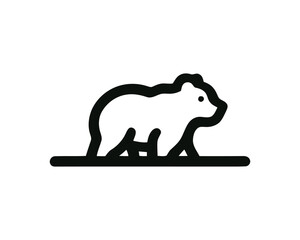 Bear logo vector design icon illustration. 