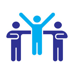 praise flat color icon