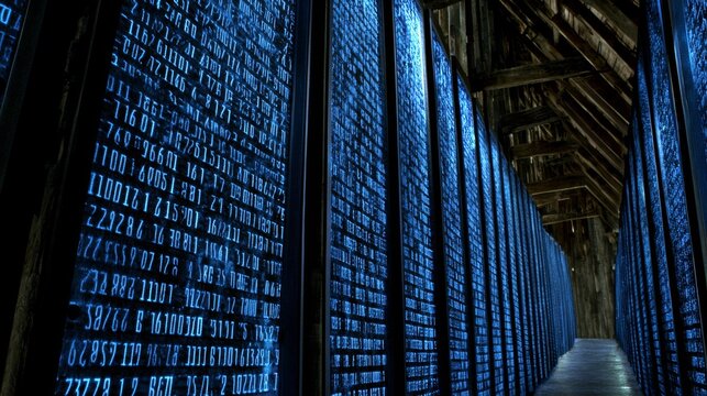 A futuristic security gate uses biometrics to grant access to a secure healthcare facility.