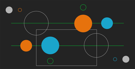 Obraz premium Abstract futuristic technologies. Abstract background with dynamic lines and geometric shapes. Suitable for wall poster, placard, ui, cover, banner, social media.