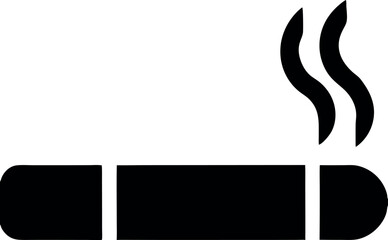 smoke indicator icon representing relaxation and ambiance suitable for designs related to cafes, wellness, or leisure activities.