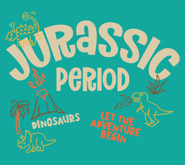 vector cartoon dino illustration for t shirt print  © basws