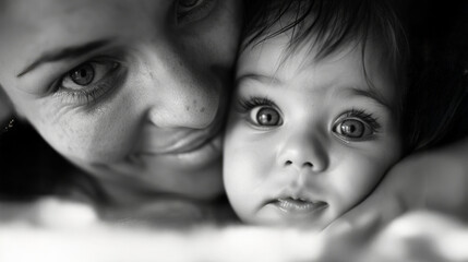 Mother and child sharing a tender moment, showcasing love and connection in a close-up shot