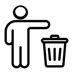 garbage line icon