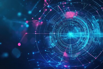Obraz premium Digital Data Flows Connect and Transfer Securely and Efficiently across Networks