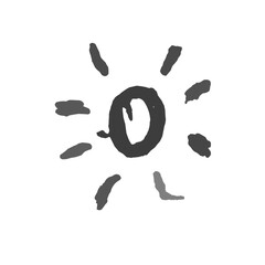 Hand drawing of the sun 