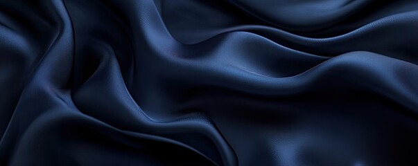 Obraz premium Deep navy blue backdrop with smooth gradients, emphasizing depth and a rich, seamless tone q2, 8k, realistic no noise-- --ar 5:2 --style raw --