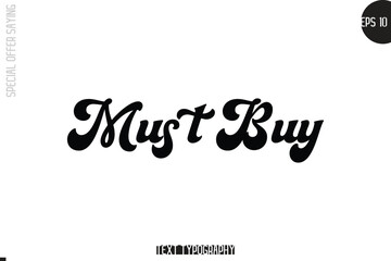 Special Offer Template Design Banner Typography Text Must Buy