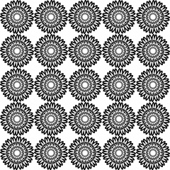 Seamless abstract geometric design pattern of squares forming circles. Used for design surfaces, fabrics, textiles.