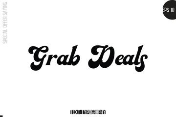 Grab Deals Stylish Typography Text 
