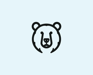 Bear logo design icon symbol vector illustration. 