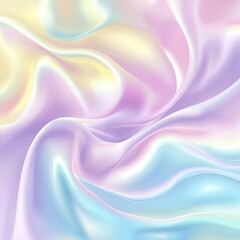 Obraz premium Iridescent Holographic Pastel Silk Texture Background for Dreamy Designs