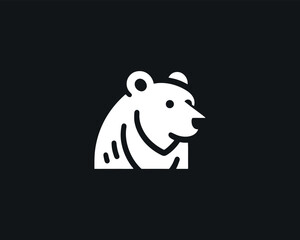 Bear logo design icon symbol vector illustration. 