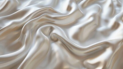 Fototapeta premium A close up of a smooth, white fabric with soft folds.