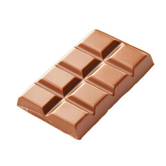 Delicious milk chocolate bar on a white background