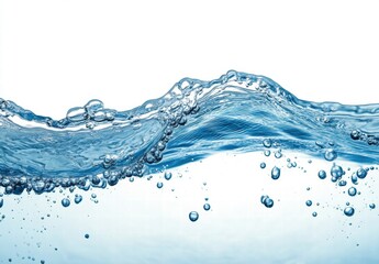 A wave of water with many small bubbles