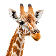 Fototapeta premium Close-up of a majestic giraffe with striking features