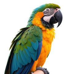 Obraz premium Tropical parrot on transparent background