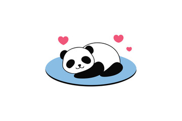 panda bear with a heart © shorif
