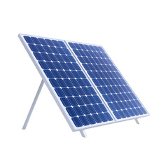 Modern solar panel ready to harness renewable energy for sustainable living., isolated on a transparent background.