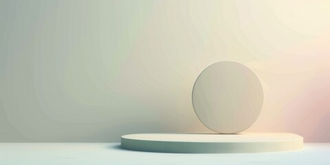 Minimalist 3D abstract background with clean lines and simple shapes, muted pastel palette, subtle gradients, zen-like composition, modern architectural influence