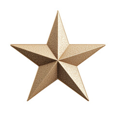 Obraz premium Three-dimensional golden star with textured surface